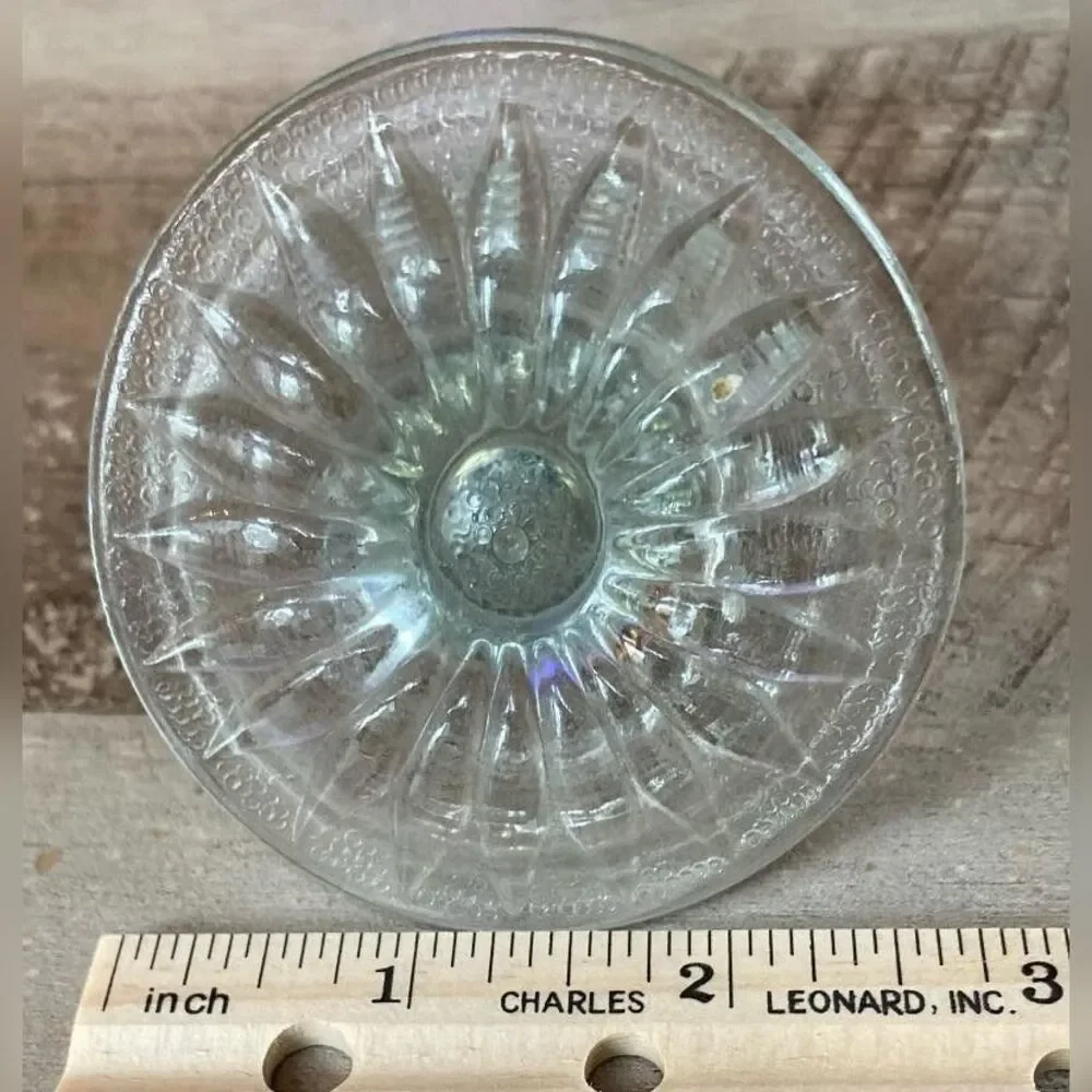 Clear Glass Curtain Ties Set Of 2 Vintage Retro Round Decor 3
